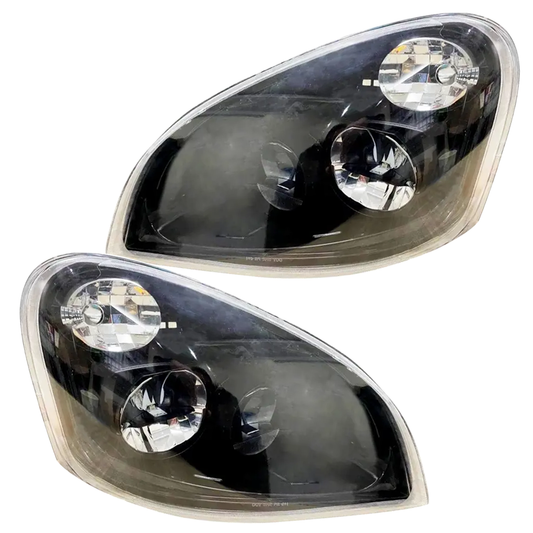 LED Headlight for 2008-2017 Freightliner Cascadia Driver (LH) & Passenger (RH) Side Black