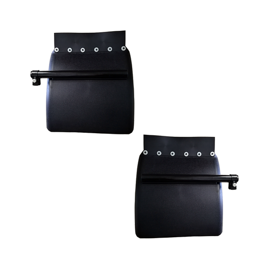 A Pair Poly Quarter Fender Black Set For 24" x 24" Semi Truck Volvo VNL/VN