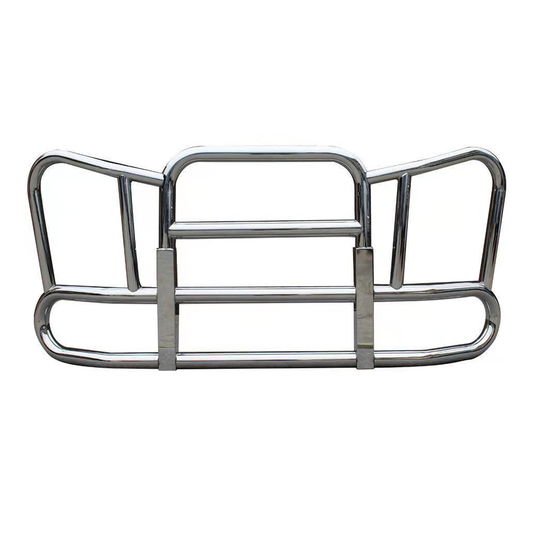 Universal Type Deer Guard Bumper with Brackets for Semi-Truck (Chrome)