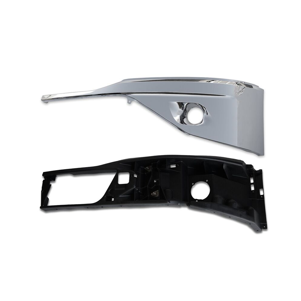 Bumper Corner  Chrome with Fog Light Hole Fit for Kenworth T680 Next Gen Driver (LH) & Passenger (RH) Side 2022+