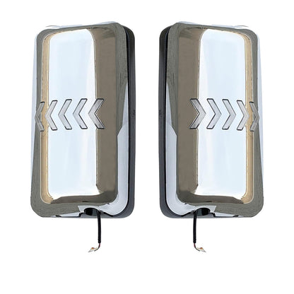 Hino Sequential LED Signal Upper Door Mirrors Set Chrome 2008-2021