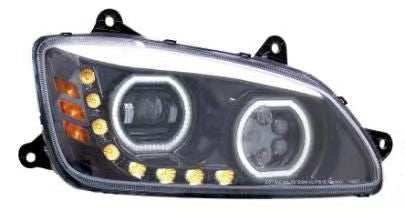 Kenworth T660 Full LED Headlight Chrome/Black Pair 2008-2017