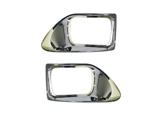 International 9200 9400 5900 Chrome Headlight Bezel Pair Left (Driver) & Right (Passenger)