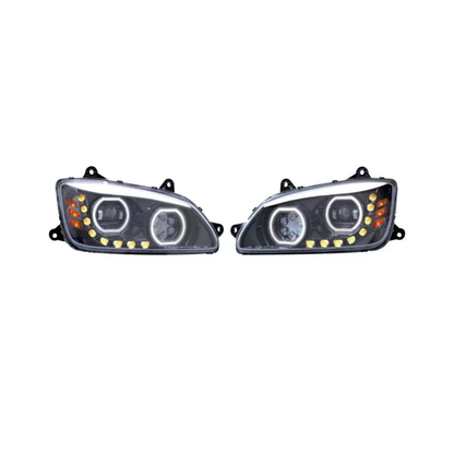 Kenworth T660 Full LED Headlight Chrome/Black Pair 2008-2017