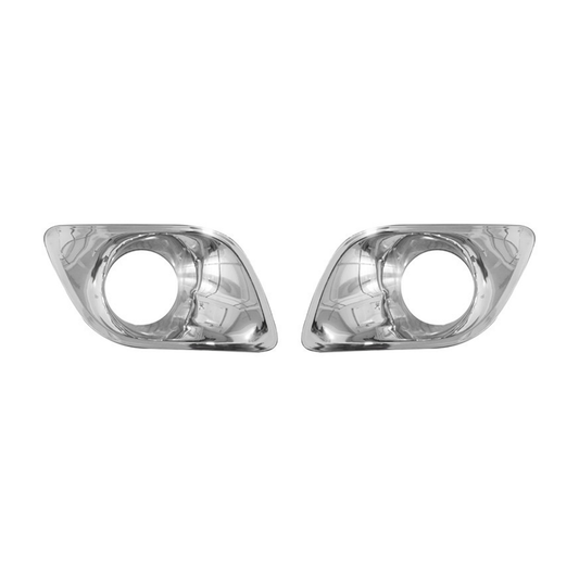 Plastic Bezel For Kenworth T680 Fog Light Black/Chrome Pair 2011-2020 Years