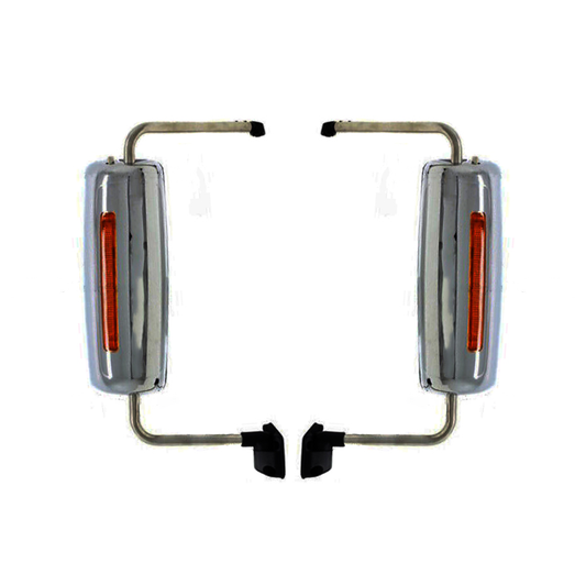 International Prostar Door Mirror Assembly Power Heated w/Arm White /Chrome Pair 13-17