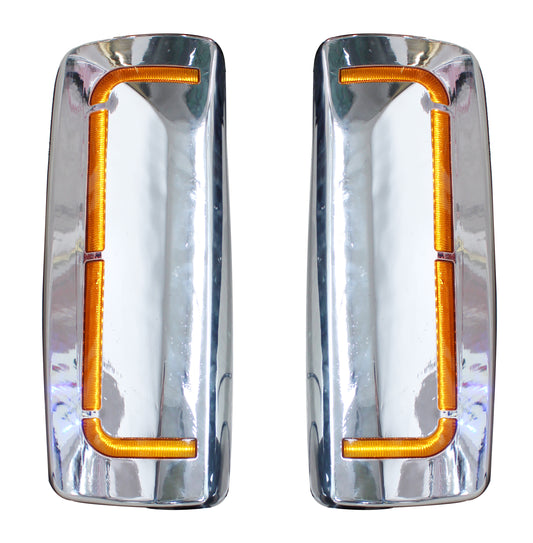 VOLVO VNL Door Mirror Chrome Pair w/ Signal Lamp 2008-2017