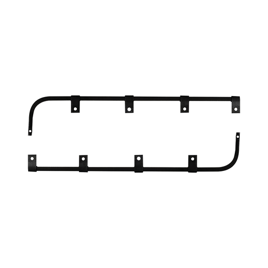 Universal Black Straight Mud Flap Hanger Steel for Semi Truck- Pair